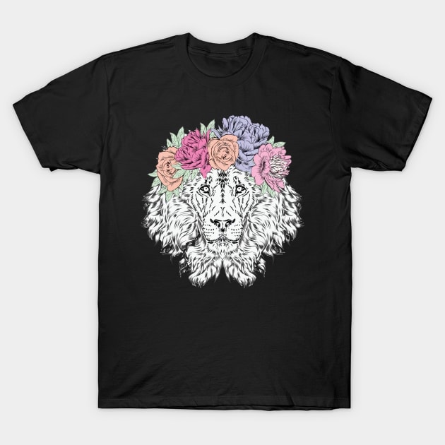 Lion of Roses T-Shirt by zaher97